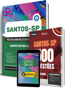 Combo Prefeitura de Santos - SP 2026 - Inspetor de Alunos