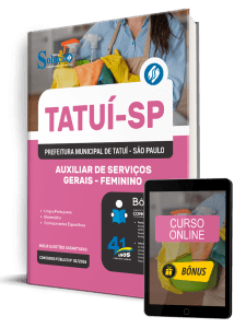 Apostila Prefeitura de Tatuí-SP 2026 - Auxiliar de Serviços Gerais - Feminino