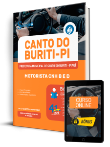 Apostila Prefeitura de Canto do Buriti-PI 2026 - Motorista CNH B e D