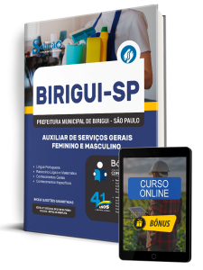 Apostila Prefeitura de Birigui-SP 2026 - Auxiliar de Serviços Gerais Feminino e Masculino