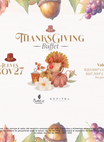 Thanksgiving Buffet – Sofitel Bogota Victoria Regia