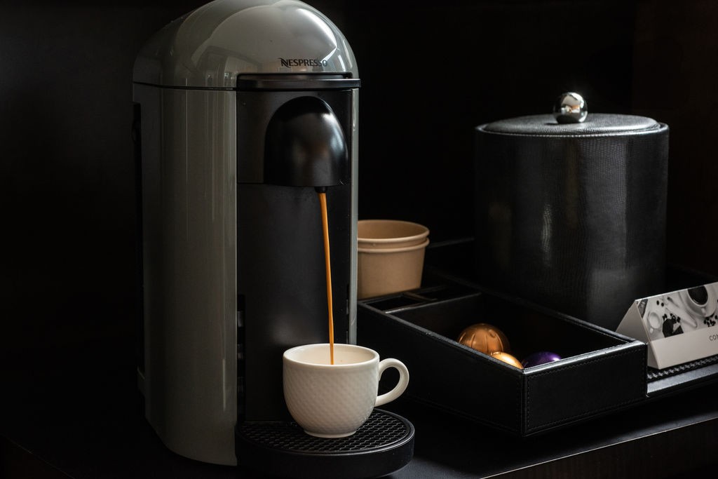 Photo of the hotel Sofitel Chicago Magnificent Mile: 2025 08 18 sofitel space detail nespresso coffee station 43593