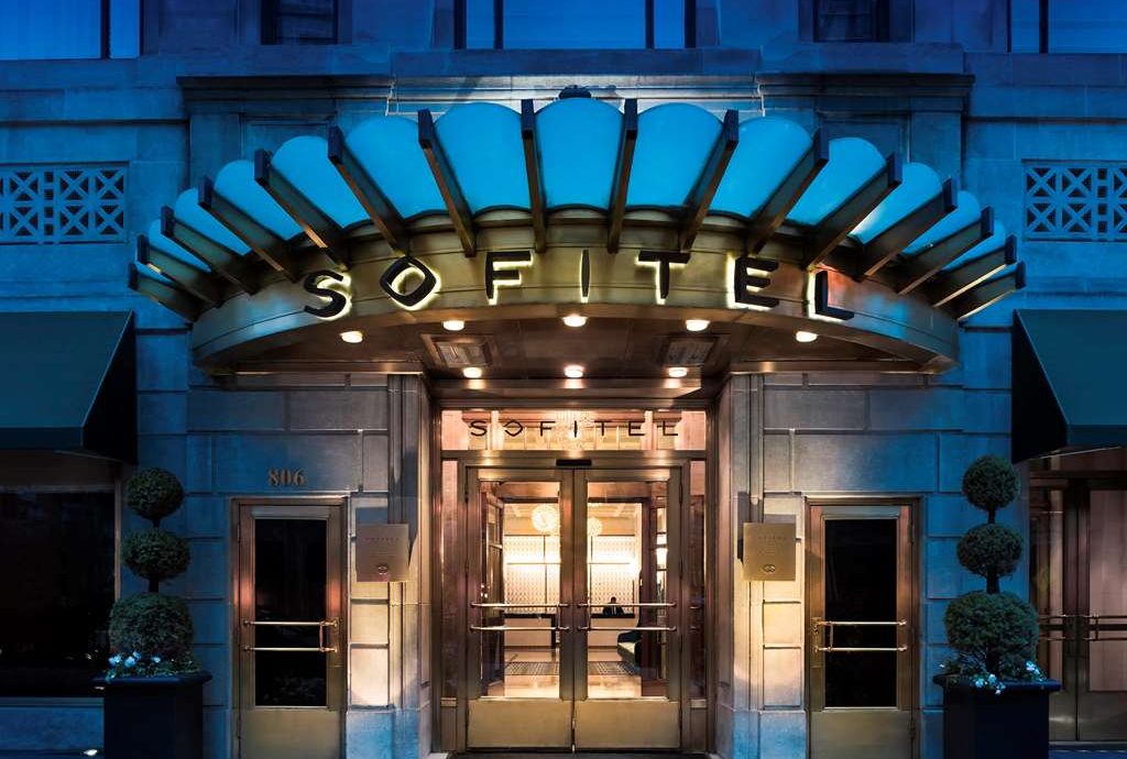 Front entrance of Sofitel Washington DC Hotel