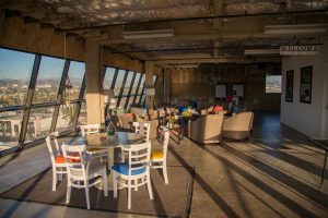 Photo of dining area setup for a photoshoot