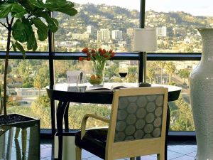 Photo of the city view from a suite