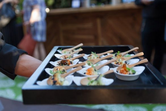 Photo of passed hor d'oeuvre on a tray