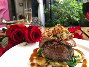 Photo of a Valentines Day special meal steak