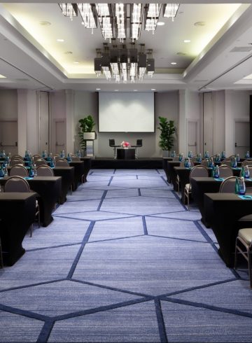 Photo of the Beverly Ballroom Setup in Classroom Style