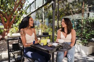 Photo of guests enjoying the Salon Patio