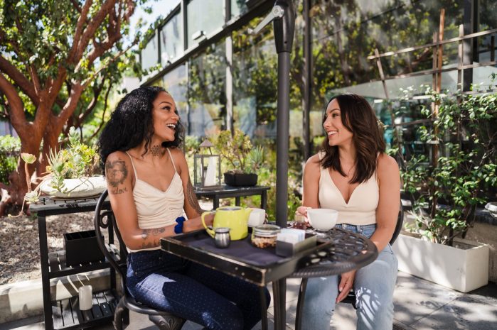 Photo of guests enjoying the Salon Patio