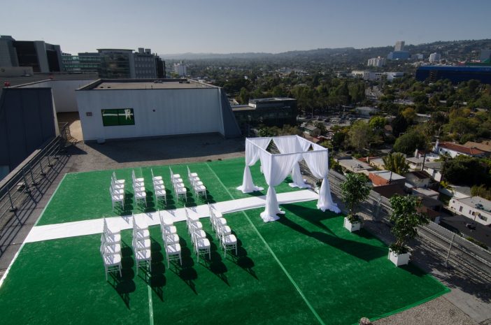 Photo of Helipad setup for a wedding