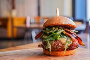 Photo of Wagyu Burger with bacon cheese and arugula