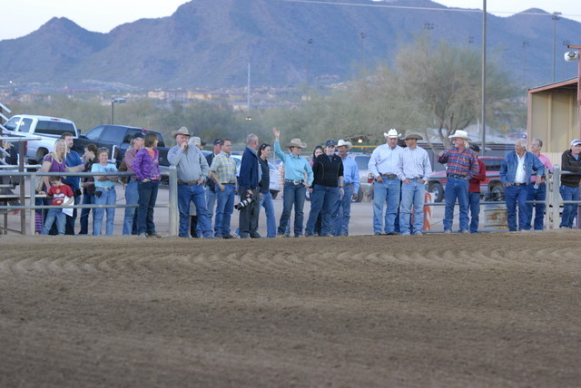 2010 ARHA Celebrity Slide  - Coaches watch while riders warm up and are auctioned off.