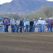 2010 ARHA Celebrity Slide  - Coaches watch while riders warm up and are auctioned off.