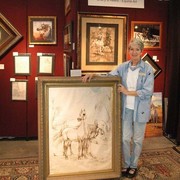 Sherry Akers - Arabian artist extraordinaire, Sherry Akers is at work in her booth creating yet another masterpiece. Sherry's work is not only absolutely beautiful, it is unbelievably affordable!