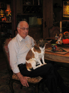 Don Forbis - Don with our Jack Russell "Cutty" who always thought Don wanted him to sit in his lap!