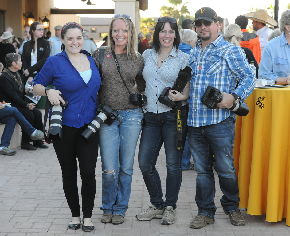 Nobody was missing a shot at Michael's: Cat McKenna, Lisa Moffatt, Anette Mattsson and Trace Moffatt