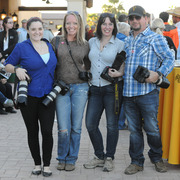 Nobody was missing a shot at Michael's: Cat McKenna, Lisa Moffatt, Anette Mattsson and Trace Moffatt