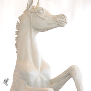 J. Anne Butler's latest creation on display throughout the show--still in it's clay formation stage!