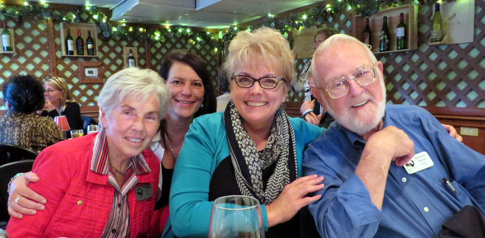 Howard Shenk (right), and Jan Birk (left) and (behind) Lora Holman  (photographer unknown)

