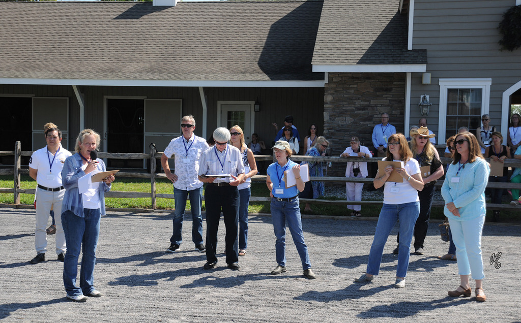Gail Mailloux sharing her evaluations with the group