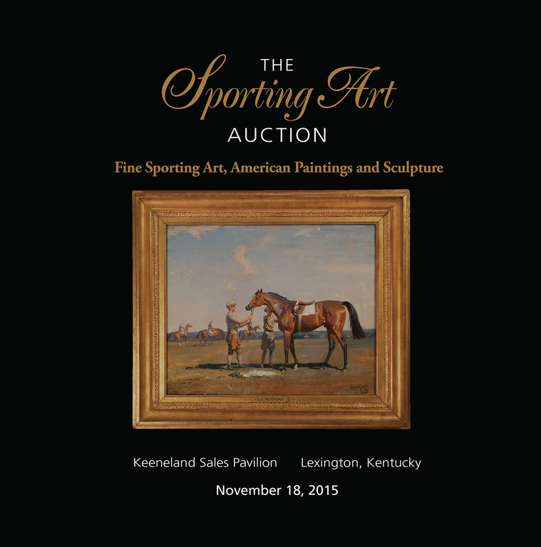 Catalog cover for The Third Annual Sporting Art Auction Cross Gate Gallery & Keeneland