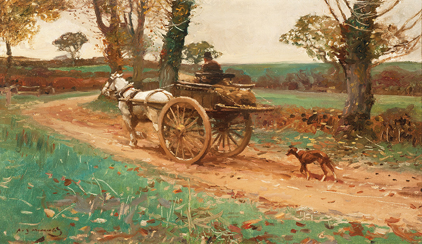 THE RETURN FROM MARKET by Sir Alfred James Munnings 