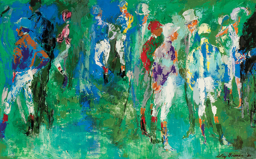 LONGCHAMP PADDOCK by LeRoy Neiman