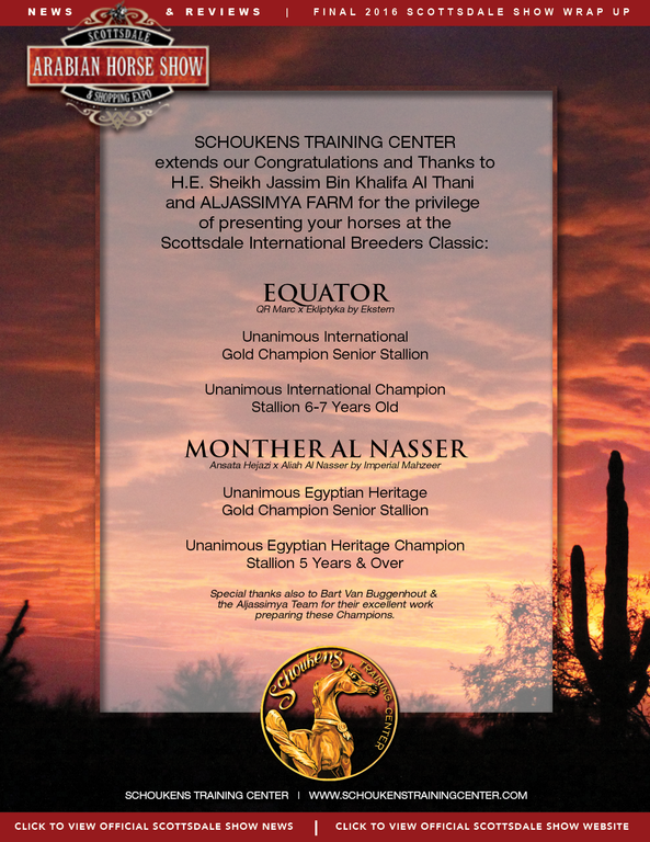 Scottsdale Arabian Horse Show News Finals and Wrap Up for 2016