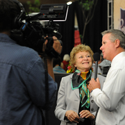 Media! Rory O'Neill interviewing Cynthia Richardson, President of the Arabian Horse Association