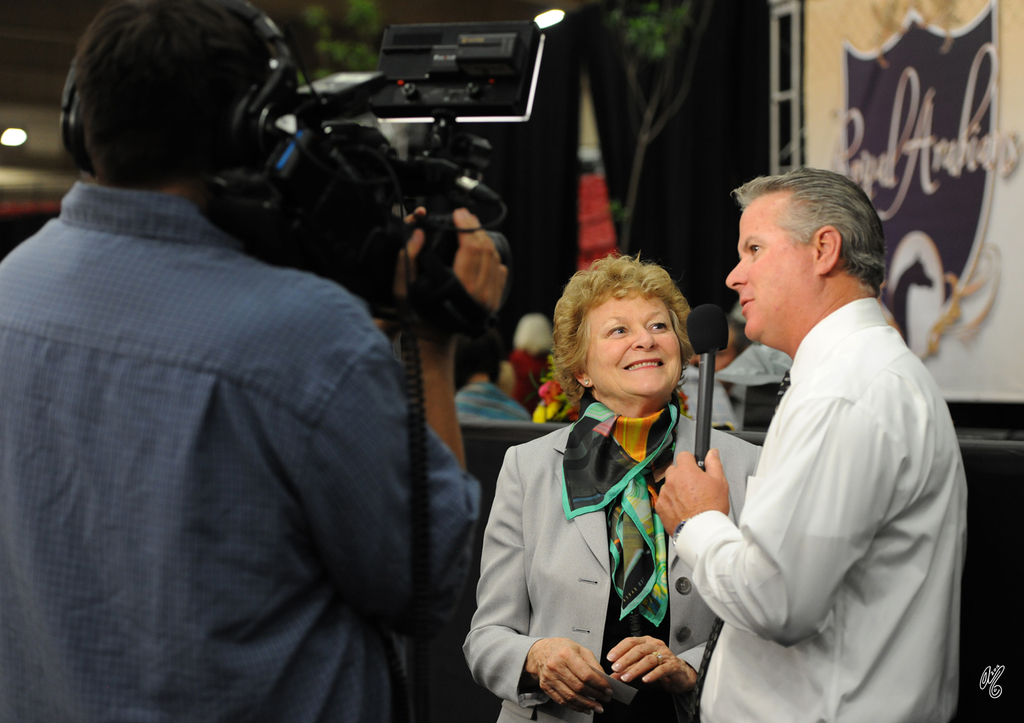 Media! Rory O'Neill interviewing Cynthia Richardson, President of the Arabian Horse Association
