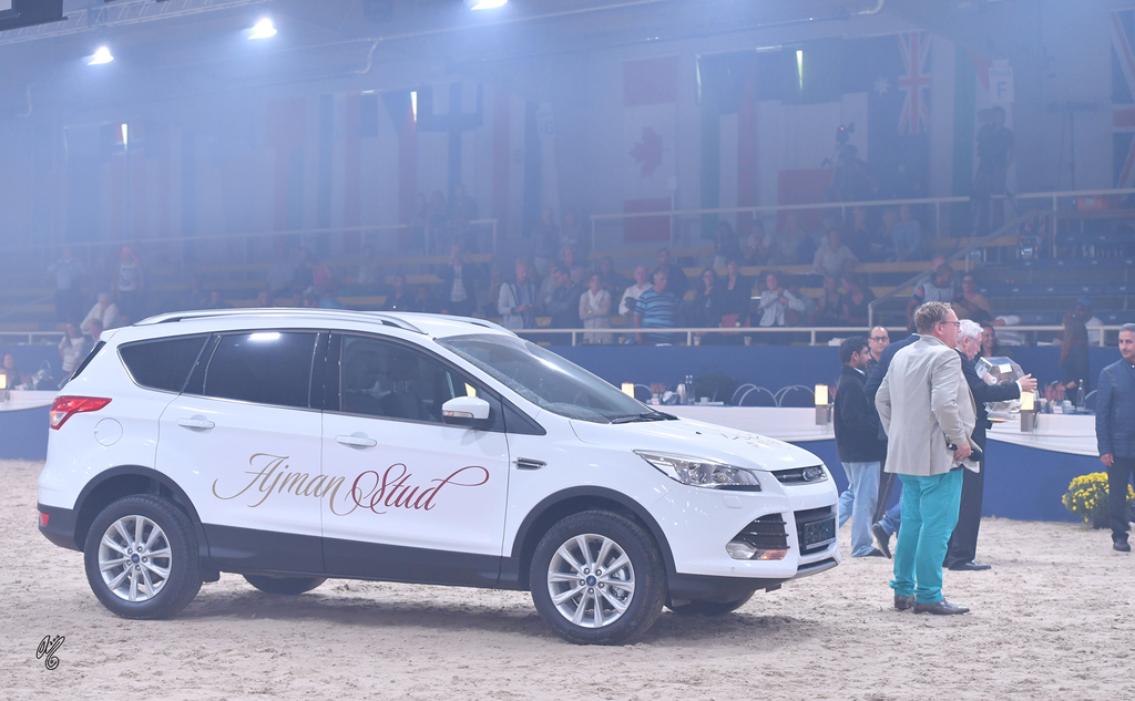 A Ford Kuga donated by Ajman Stud to raise funds for a charity foundation dedicated to children suffereing with cancer.