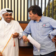 Sheikh Hamad bin Ali Al Thani and Instructor Mohamed Machmoum 
