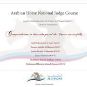Lisa Abraham: Arabian Horse National Judge Course sponsored by Al Shaqab Stud (QAT)