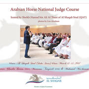 Lisa Abraham: Arabian Horse National Judge Course sponsored by Al Shaqab Stud (QAT)