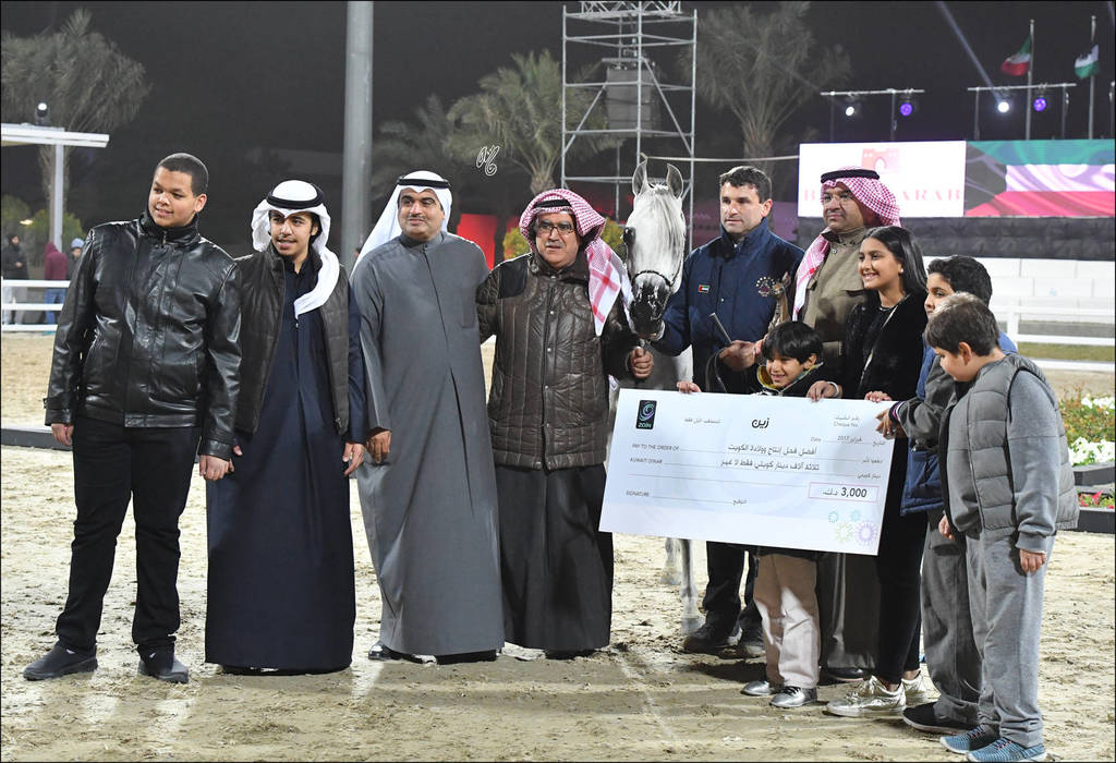 Best SE Arabian Male bred and born in Kuwait: M Anan (Ansata Al Murtajiz x Aroub Asayel), who was bred by Mubarak Arabians and is owned by Mohammed Al Mubaraki