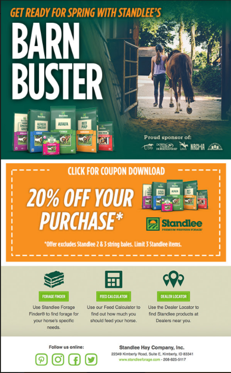 Get ready for Spring with Standlee's Barn Buster Sale