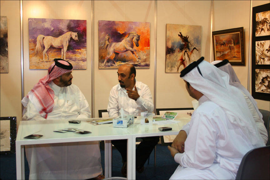 Ali Almimar with Sheikh Abdulaziz bin Khalid Al Tahani (QAT) and his sons (2007)