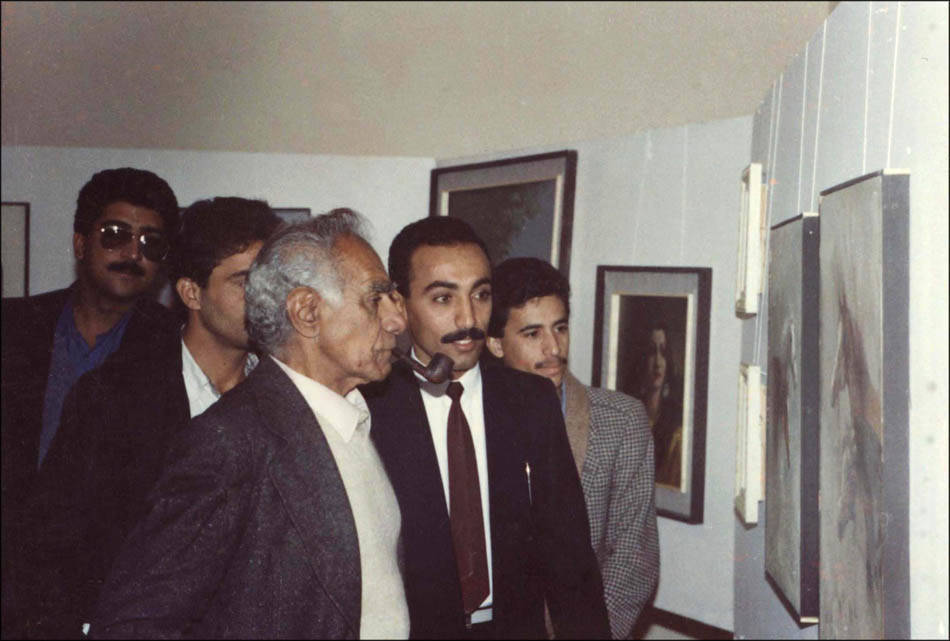 Ali Almimar with his teacher, the famous Iraqi artist Fa’ik Hassan