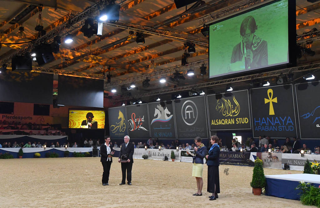 Lifetime Achievement Award for a Person: Ignacy Jaworowsky (1924 - 2004). Ignacy Jaworowsky had been a director of Polish State Stud Michalow and was represented by his daughters Dorota Janiszewska and Agnieszka Rozwadowska