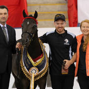 Butterfly FF Gold Champion Senior Arabian Pont Breeding Exhibit with Ricky Carver and Carlie Beer