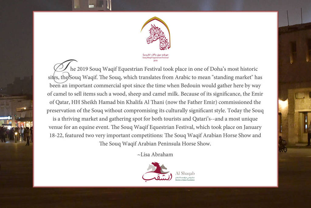 Lisa Abraham: The 2019 Souq Waqif Equestrian Festival