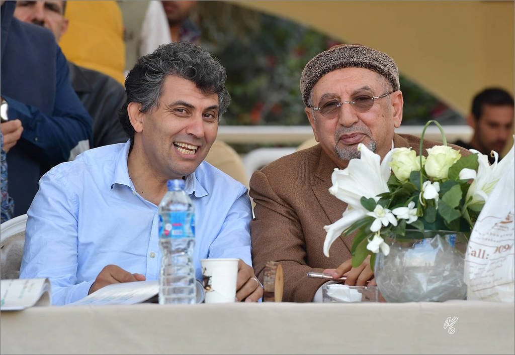 Mohamed Machmoun (left) and Sheikh Khaled bin Laden (right)