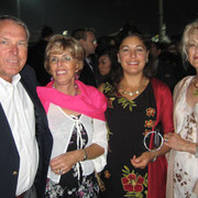 Dubai Day 2 - That evening we attended theDubai World Cup - The World's most prestigious race!Bob, Dixie, Kim and Judy 
