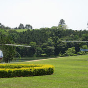The waiting helicopters to take us toLucino Curry's Haras Boa Vista