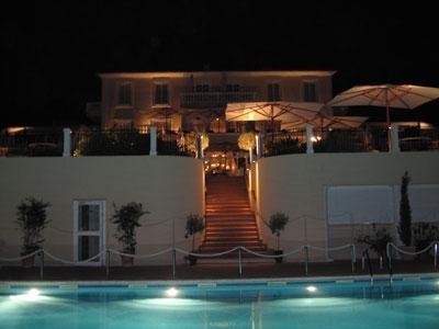 St. Tropez, France - Our hotel at night