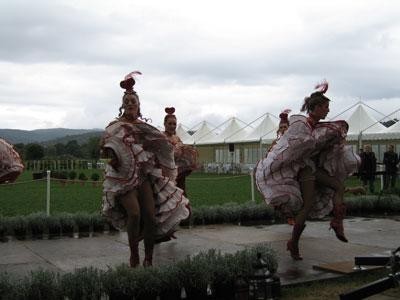 St. Tropez, France - Can Can Dancer, the entertainment duringlunch at the horse show