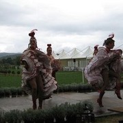 St. Tropez, France - Can Can Dancer, the entertainment duringlunch at the horse show