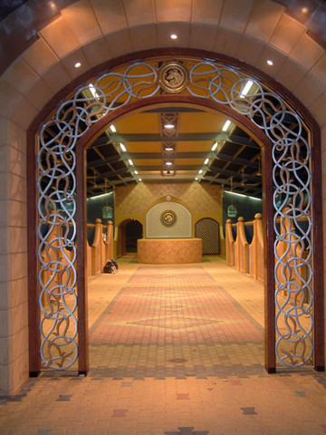 Kuwait - The entrance to one of the gorgeous stables atAl Kazemi Arabians 
owned byUsamah Al Kazemi 