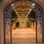 Kuwait - The entrance to one of the gorgeous stables atAl Kazemi Arabians 
owned byUsamah Al Kazemi 